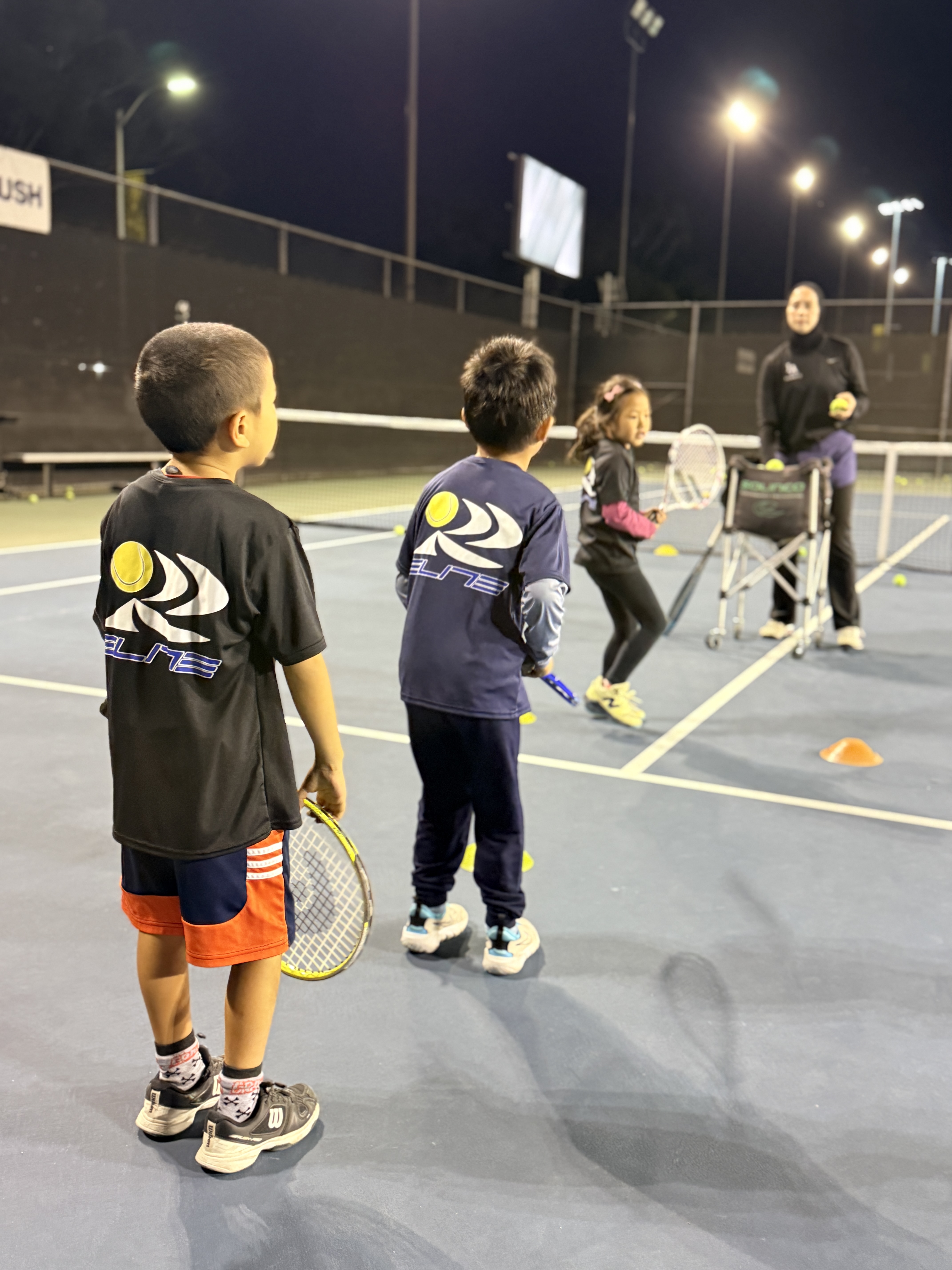 Players in a training drill